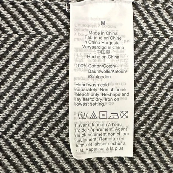 J. Crew Factory Vanessa Sweater Jacket Black and White Herringbone Open Cardigan - Picture 11 of 12